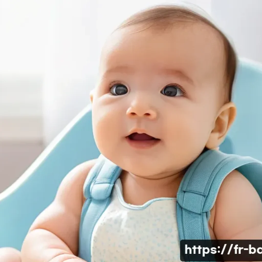 아기 치아발육 장난감 - A calm and comforting indoor scene. A baby, approximately 8 months old, with soft, chubby cheeks and...