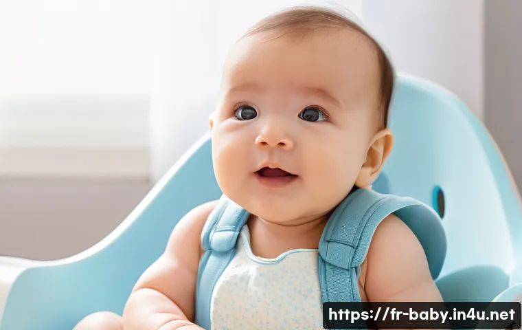 아기 치아발육 장난감 - A calm and comforting indoor scene. A baby, approximately 8 months old, with soft, chubby cheeks and...