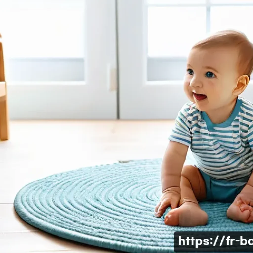 아기 놀이 공간 꾸미기 - **Prompt 1: Safe and Stimulating Discovery**
"A cheerful baby, approximately 9-12 months old, we...