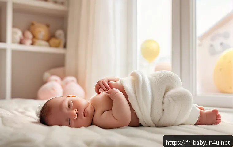 아기 변비 완화 방법 - A tender scene of a mother gently massaging the soft, round belly of her infant wearing a clean, whi...